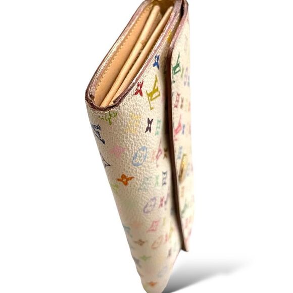 LOUIS VUITTON Paris Vintage Monogram Multicolor Sarah Wallet (White) - Picture 7 of 13